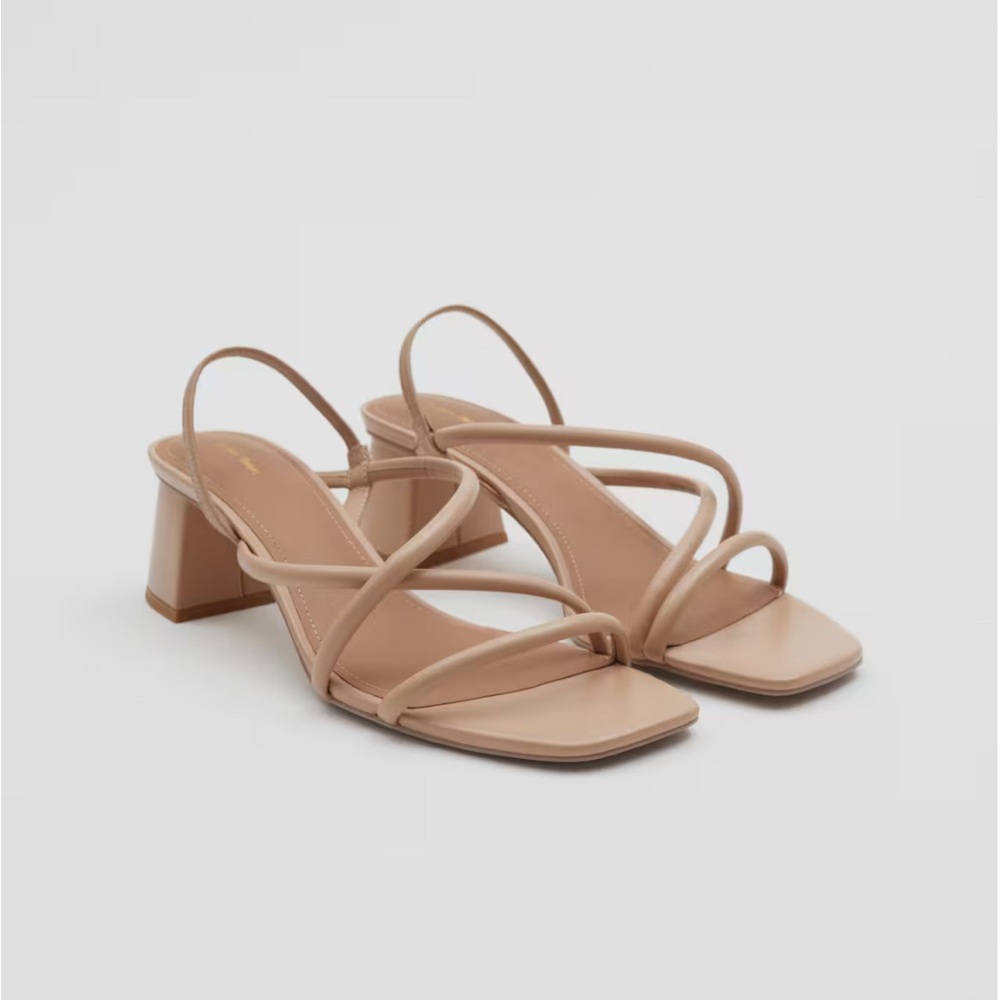 & Other Stories Tan Strappy Heels